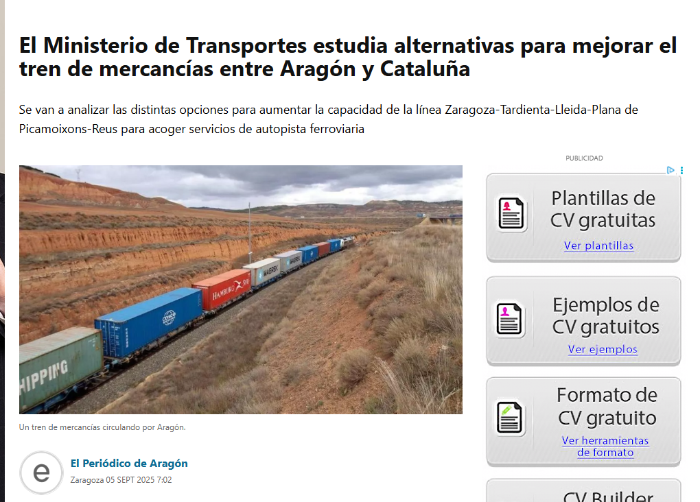 Una autopista ferroviària per a trens de mercaderies que consolidarà el col·lapse de la via de la costa